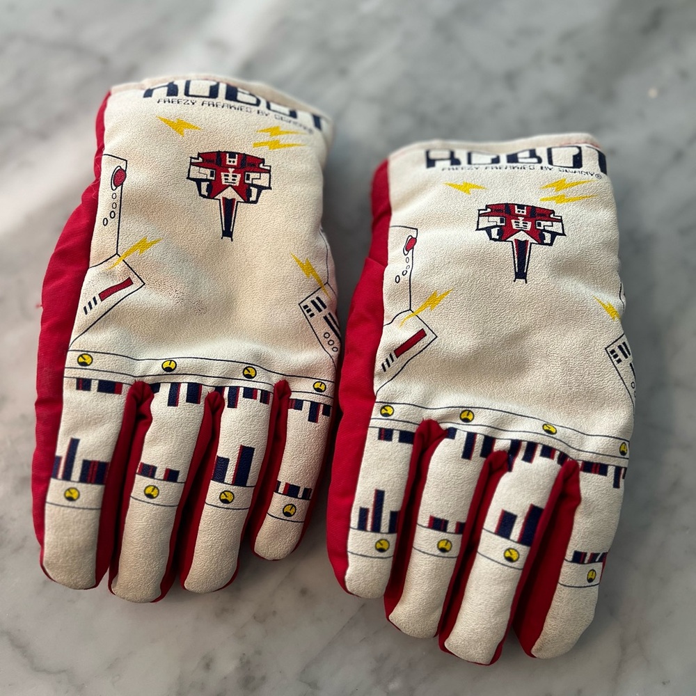Frenzy Freakies robot changing winter gloves - Kids - Vintage